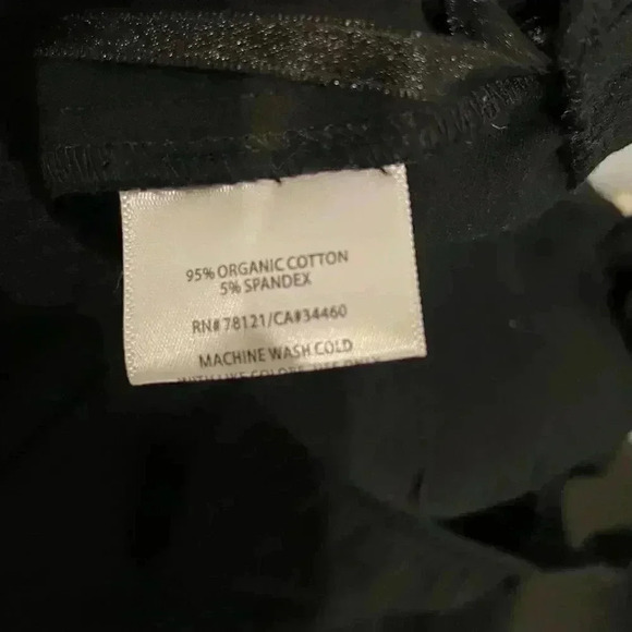 EILEEN FISHER  Black Stretch Pull On Crop Pants Size XS with side pockets - Picture 4 of 4